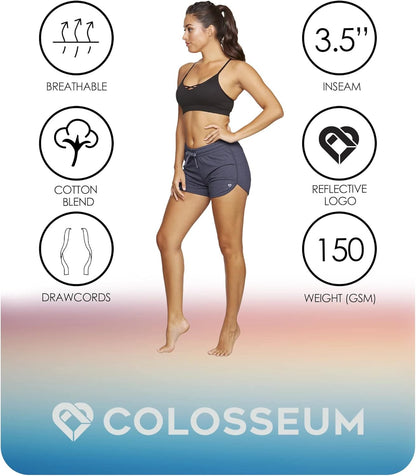 Active Women'S Simone Cotton Blend Yoga and Running Short